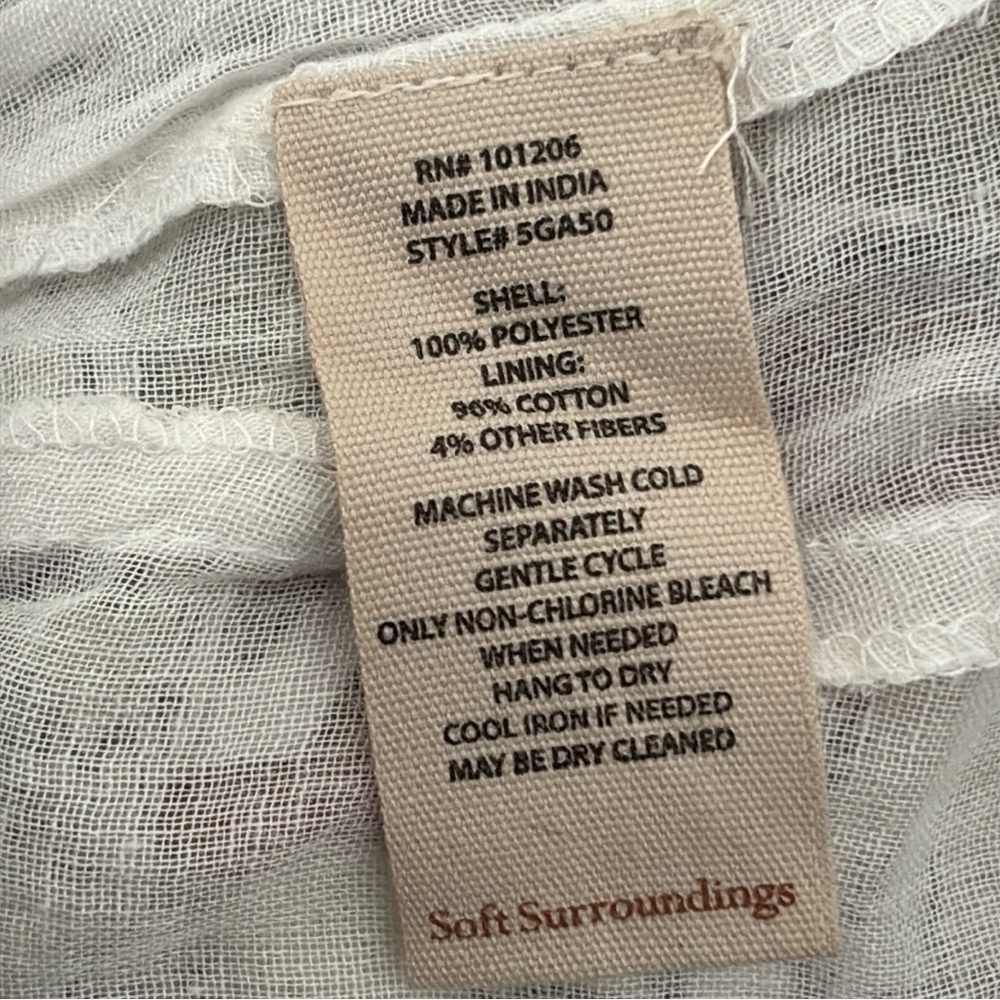 New SOFT SURROUNDINGS Zia Medallion Print Maxi Dress Size 3X Lined Tie Waist - Picture 14 of 14
